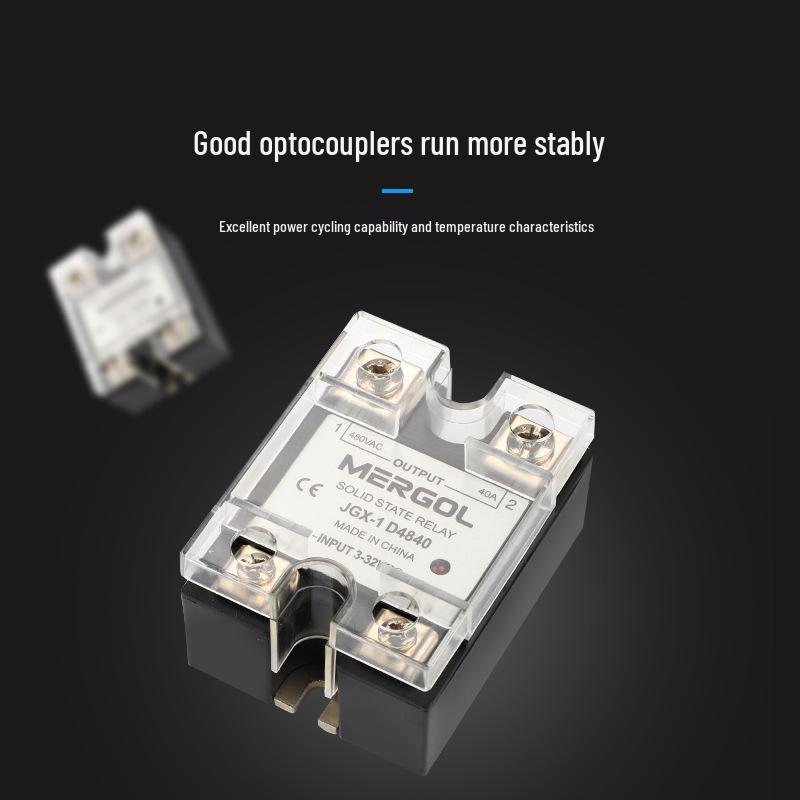 24V Single-Phase Solid State Relay SSR-40DA JGX-1D4840 DC to AC Control Relay