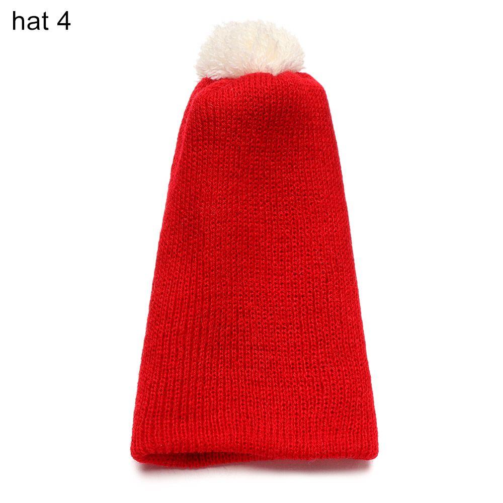 Animal Pattern Cotton Stuffed Dolls Knited Hat Mini Overalls Plush Suspender Pants Doll Clothes