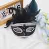 Halloween Phoenix Tail Feather Mask Rhinestones Glitter Half Face Masks Sexy Masquerade Ball Eye-Mask Cosplay Costume Party Deco