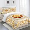 Luxury Black Gold 3Pcs Geometric Kids Twin Queen King Full Size Duvet Cover Bedding Linen Set 2 Seater Bedspread 200x200 240x220