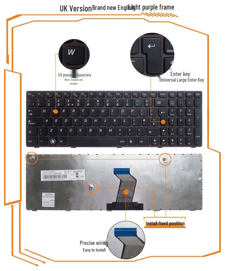 Совместимо с клавиатурами Lenovo B570, Z570, Z575, V570, V570C, B590, B575E, V580, B580