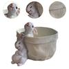 Flower Pot Plant Pot with Bunny Statue Decorative Lovely Multifunctional