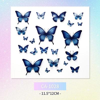 Butter Shop Butterfly Color Tattoo Sticker Водонепроницаемая эмоциональная хна модная татуировка Нет. 90, CA-1028, 2 шт.