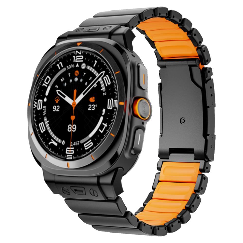 Titanium Rubber Bracelet for Samsung Galaxy Watch Ultra 2025 2024 No Gaps Link Band For GALAXY WATCH ULTRA 47MM Strap Watchband
