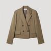 [ShS S miSS] Double breaSted Crop Set Up Jacket SwSjkp22040
