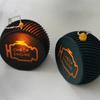 Check Engine Light Christmas Bauble 3" Mechanic Auto Repair Christmas Ornament for Car Enthusiast Gifts Stocking Stuffer