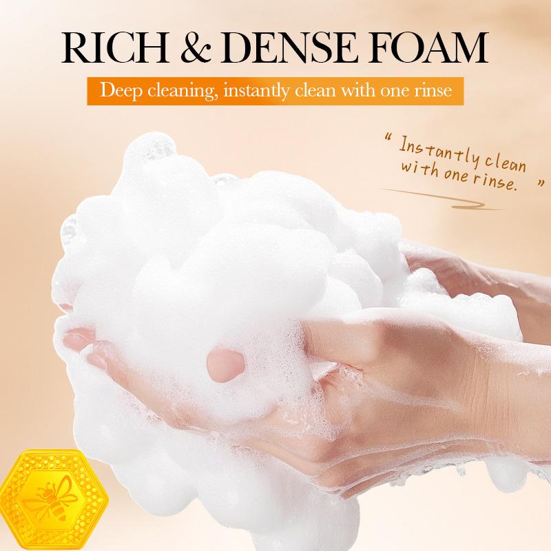 2pc Honey & Milk Moisturizing Cleansing Bar 80g with Net - Gentle for Face & Body, Rich Lather, Cleans Without Over-Drying