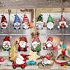 12/24Pcs Gnome Doll Pendants Lanyard with Merry No Fading Christmas Gnomes Decorations for Gifts