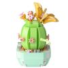 Potted Building Block Succulent Simulation Cactus Sunflower Micro Particle Building Block Toy Desktop Decoration Birthday Toy