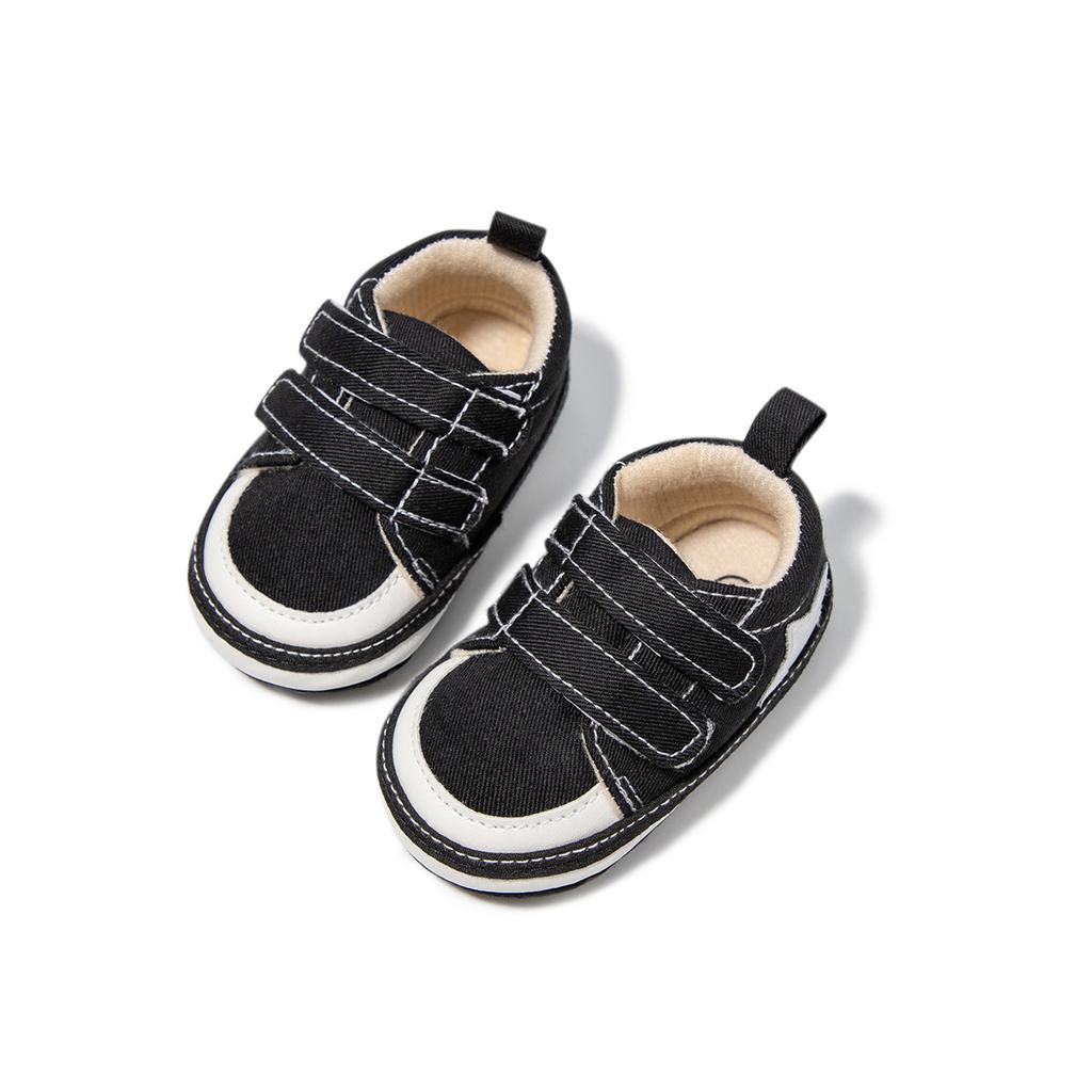 Spring and Autumn New 0-12 Months Baby Double Lap Belt Soft Step Bottom Non-slip Toddler Shoes Baby Shoes