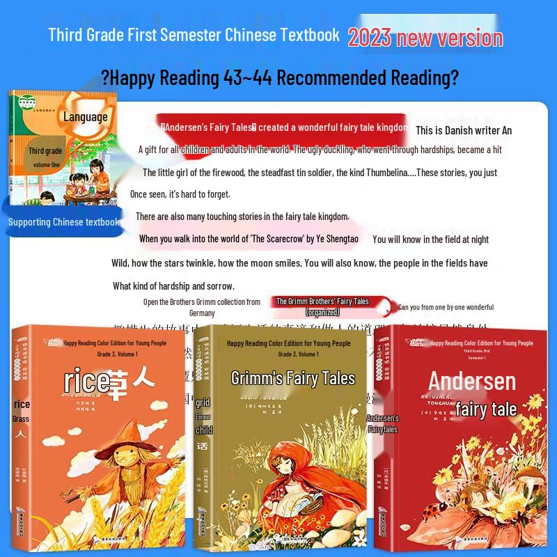 Happy Reading Bar Grade 3 (3-Book Set) - Andersen, Grimm, Scarecrow