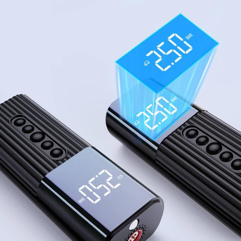 Автомобильный воздушный насос, компрессор для шин, воздушный цилиндр, мини-цифровой дисплей, беспроводная надувная машина