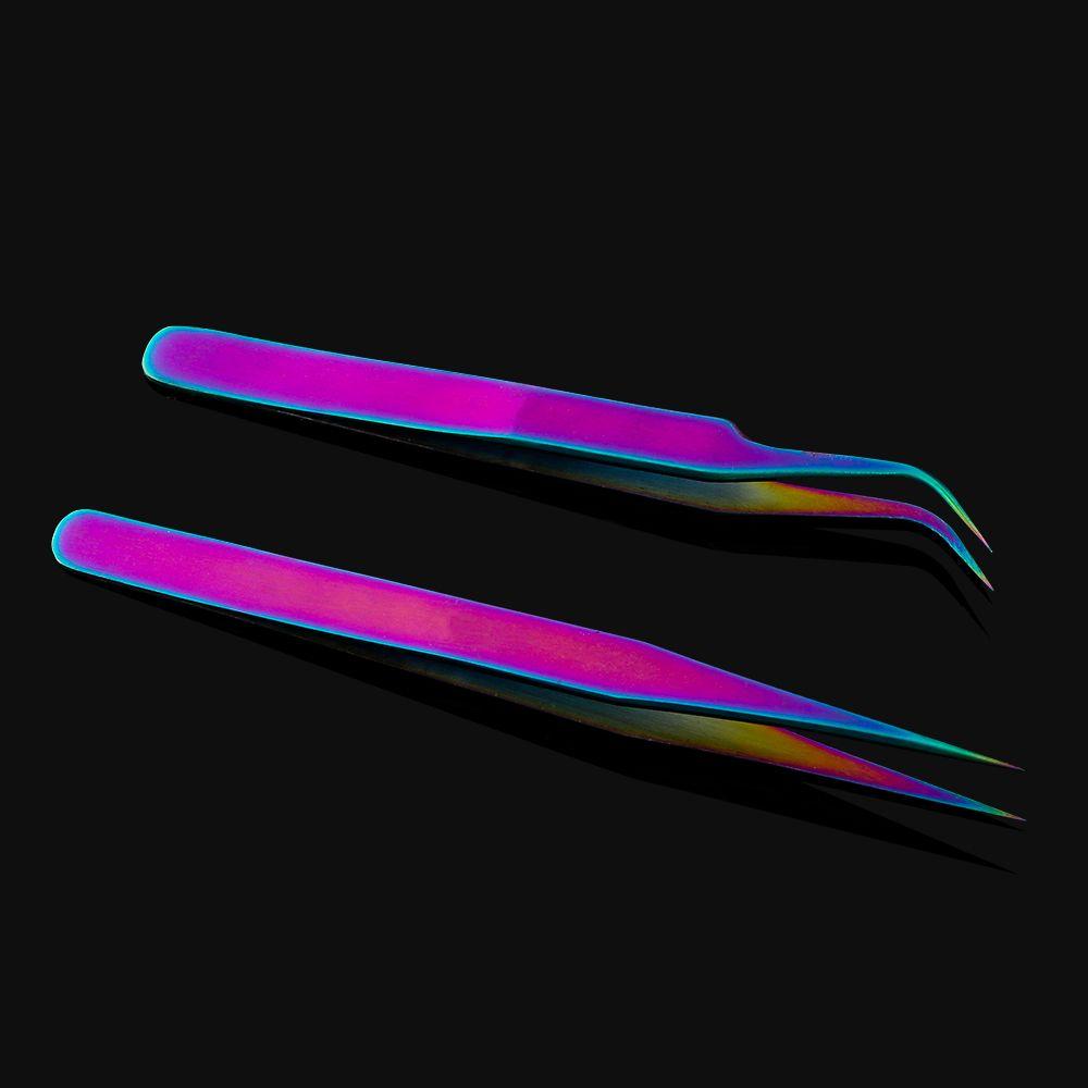 Straight  Nail Art Supplies Eye Lashes Tweezer Extension Tools False Eyelashes Clip Applicator