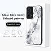 For Motorola Moto G85 5G/S50 Neo 5G Case Marble Pattern Tempered Glass+PC+TPU Protective Phone Cover