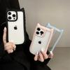 Stylish Simplicity Transparent Stereoscopic Cat Ears Cover Case For iPhone 16 15 14 13 12 11 Pro Max Shockproof Protective Case