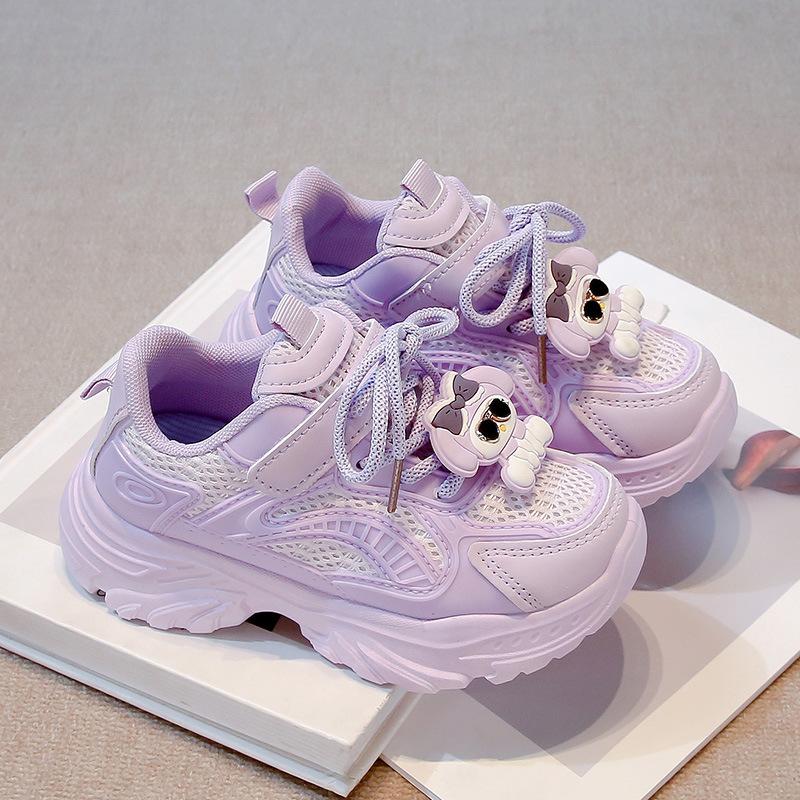 Детские кроссовки мультяшные 2025 новинка корейская версия детских кроссовок папиных дышащие для девочек среднего и старшего возраста кроссовки для бега универсальные