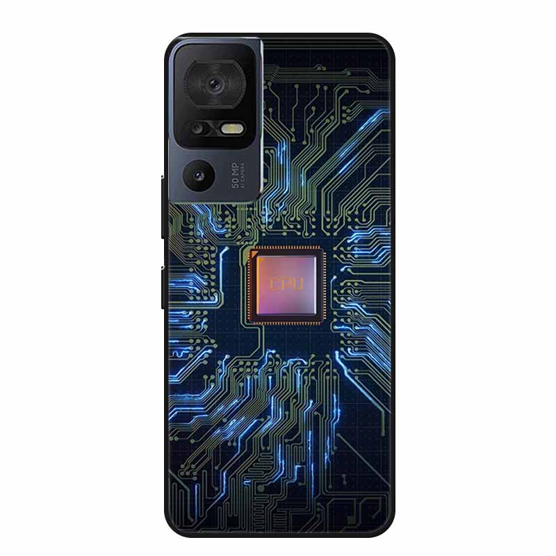 Чехол для телефона TCL 40 SE 40SE Coque Черный Силиконовый Мягкий Задний Чехол-Крышка Для TCL 40 SE Чехол Funda Для TCL40SE Capa 6.75" Оболочка