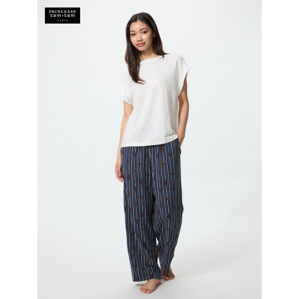 Uniqlo Длинные брюки с принтом из японского вискозы