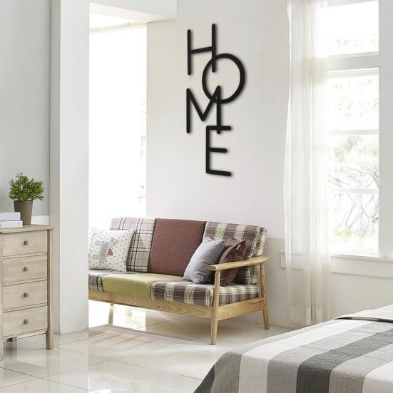 Wooden HOME Wall Decoration Farmhouse Rustic Hollow Letter Wall Art Home Bedroom Living Room Kitchen Wall Decorative Sign
