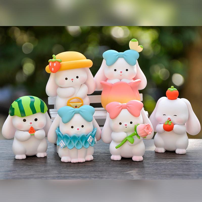 Adorable Rabbit Pvc Figurine For Desk Display Gift For Collectors