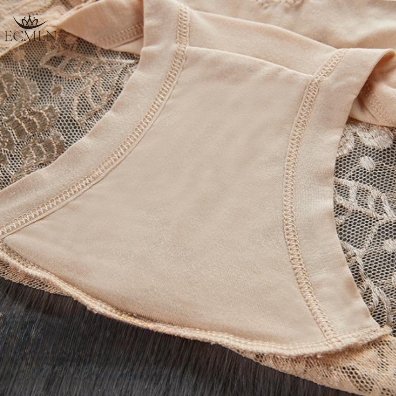 Women's Summer Thin Sexy Lace Panties Underwear Seamless Mid-high Waist Breathable Cotton Crotch Antibacterial Women's Briefs Knickers