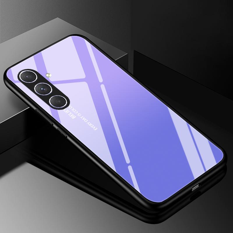 Чехол для телефона из закаленного стекла для Samsung Galaxy A05 A05S Чехол A15 A14 A24 A34 A25 A54 4G 5G Роскошный Твердый Бампер A04 A04S A04E