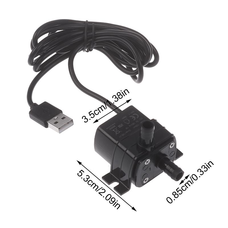 Сверхтихий бесщеточный водяной насос постоянного тока USB 5 В 1 Вт 130 л/ч подъем 100 см погружной фонтан аквариум циркуляционный микро водяной насос