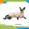 Children's Kitten Model Set: Ragdoll Cat, Lazy Orange Cat, Paw-Up Grey Cat, Sleeping Calico Cat, Lying Siamese Cat Figurines.