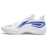 Li Ning Удобная амортизация Нескользящие Износостойкие Дышащие Низкие Баскетбольные Кроссовки Мужские Белые Синие ABPU007-2