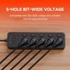 EU AC Plug 1.8M Extension Cord European Standard Independent Switch Multitap Power Strip Network Filter With USB C Ports Charging