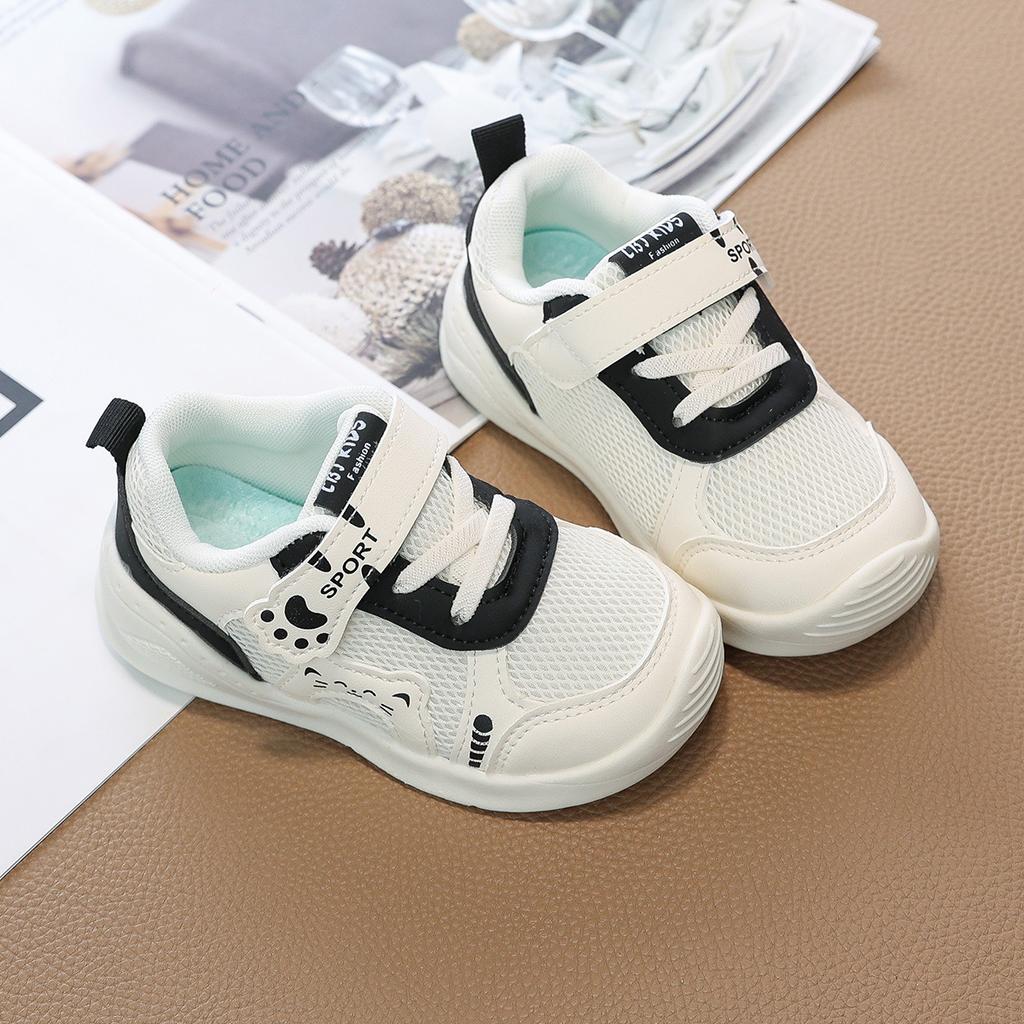 Little kids' Velcro closure mesh walking shoes, breathable athletic shoes, new summer style2026Baby shoes versatile sneakers