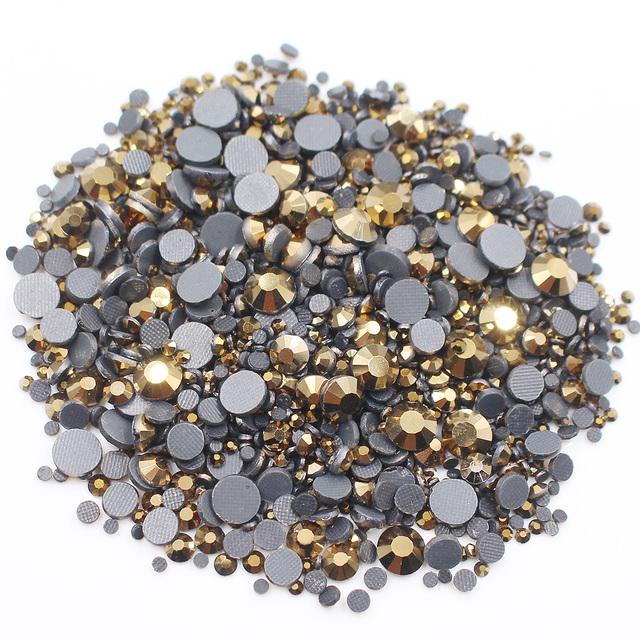 Glitter Mix Size Rhinestones Shiny Crystals Strass Glue Stones Beads Crystals Fabric Crafts Gems Hotfix Rhinestones for Clothes