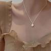 Vintage Women Clavicle Necklace Zinc Zinc Alloy Pearl Necklace Irregular Shell Jewelry Korean Style Pendant