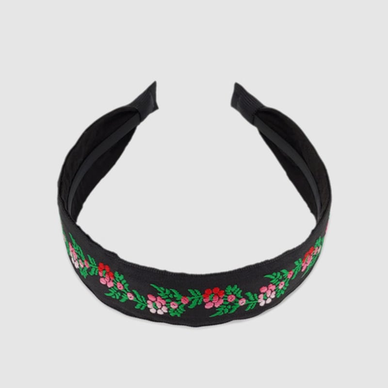 ЛАЛА Зеленая Повязка для волос с вышивкой цветов P