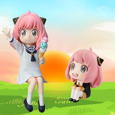 Аниме Семья шпиона Фигурка Аня Косплей 2D Двусторонняя Сменная Модель Украшение для Стола Коллекционный Подарок на День Рождения