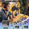Podcast Microphone Suit with Sound Card Audio Mixer Noise Cancelling DJ Mixer Voice Changer Type C Studio Condenser Microphones