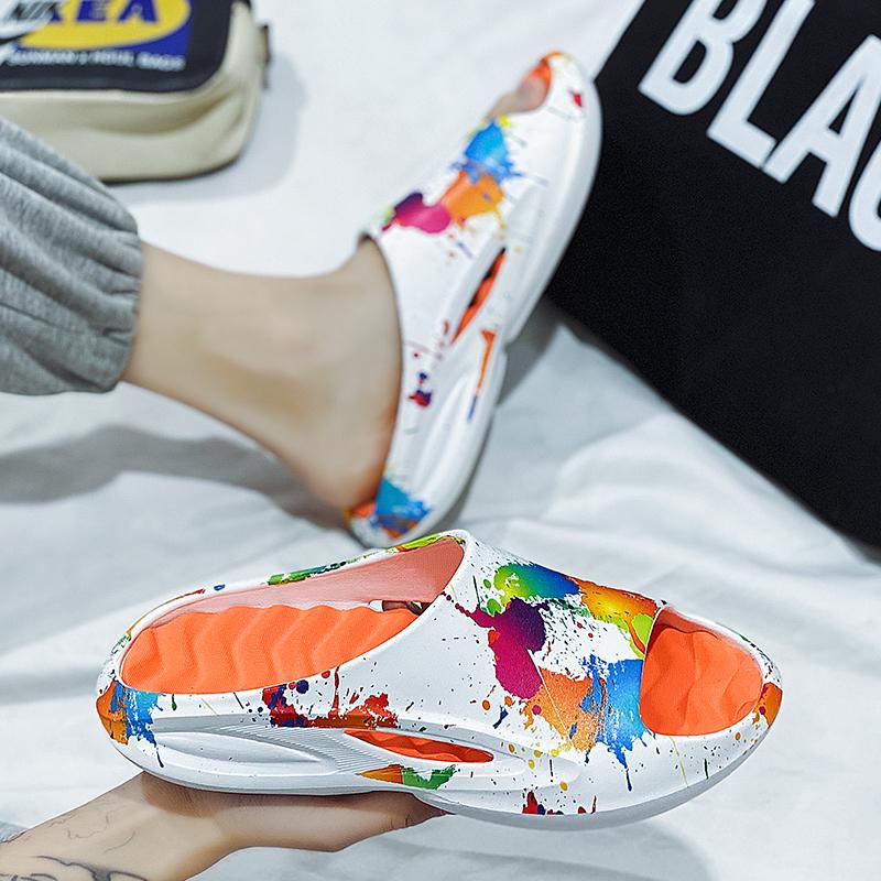 Летние нескользящие износостойкие дышащие повседневные сандалии и тапочки Модные легкие тапочки из ЭВА Пляжная обувь