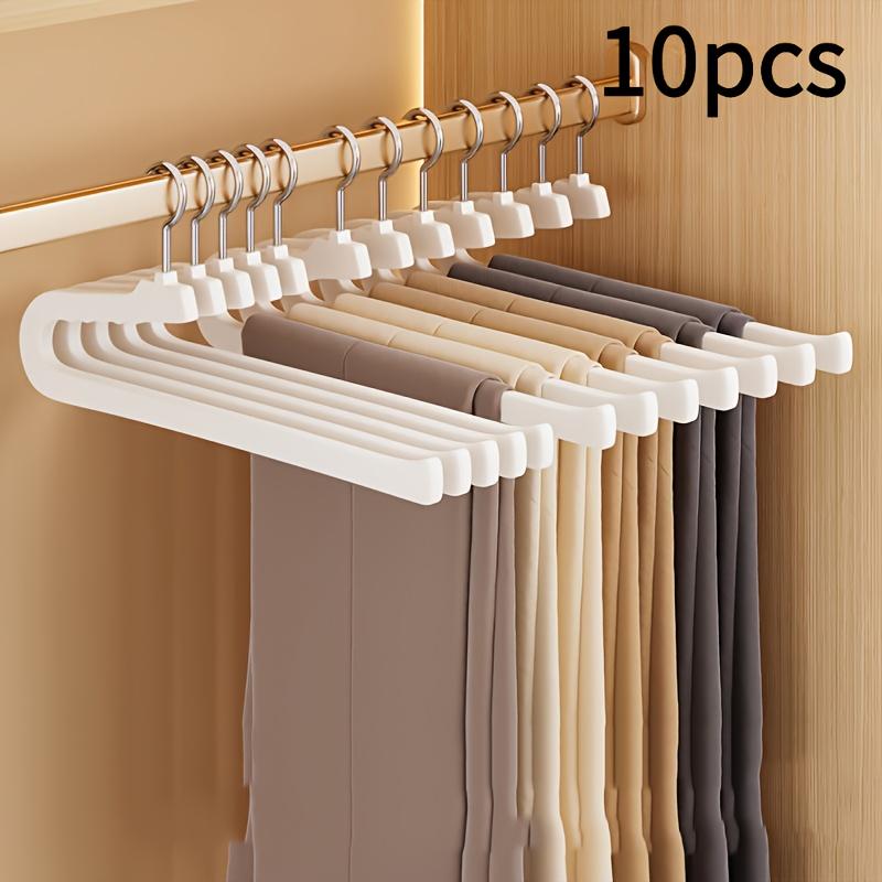 10pcs Flocked Goose-Shaped Pant Hangers, Suitable for Dormitories, Homes, and Schools. Made of Flocked Material, Traceless and Non-slip