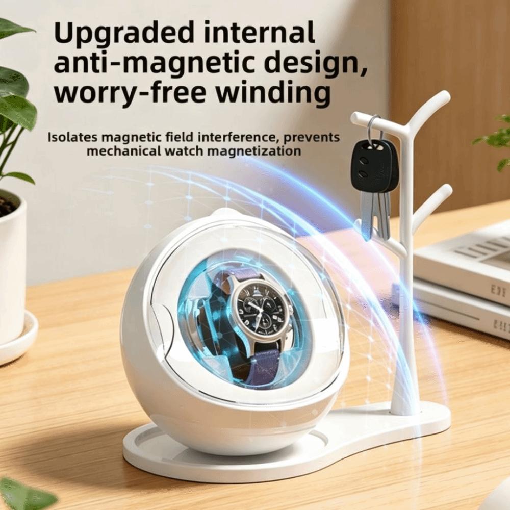 Silent Motor Watch Winder Dual-use for Charging and Plugging Mechanical Watch Winder Travel Use