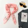 Fashion big pearl leopard print magnetic silk scarf summer simulation silk satin lazy scarf silk scarf long scarf