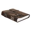 Vintage Leather Handmade Paper Journal Diary with Stylish Key (Brown)
