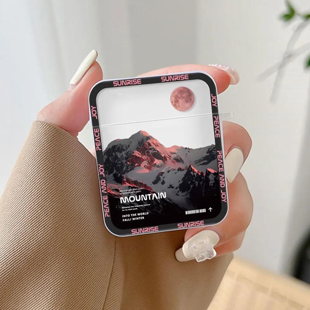 Чехол для наушников Airpods 4-го 3-го Pro3 с рисунком «Пейзаж снежной горы», чехлы для Airpod 2 3 1, защитный аксессуар, корпус, Fundas