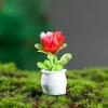 1 комплект, микро-растение в горшке, статуя из смолы, привлекательная DIY мини-пейзаж, мини-цветок