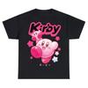 Футболка Kirby Happy Kirby, винтажная, забавная, в стиле Харадзюку, хип-хоп, свободная, хлопковая, уличная, для мужчин и женщин, для отдыха, универсальная, забавная, унисекс