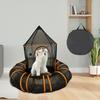 Cat Tunnel Toy House with Activity Center Portable Foldable Pet Castle Interactive
