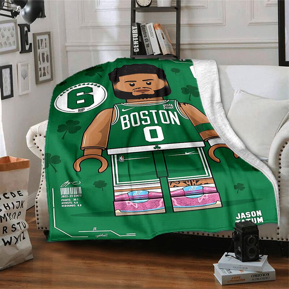 1pc Basketball Player Soft Skin-Friendly Flannel Blanket with Digital Printing, Various Sizes Available for Family, Friends, Birthday