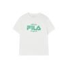 FILA Drop Shoulder Sleeve T Shirt Women's Cloud White F11W419106F-WT