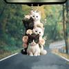 Подвесное украшение в виде кошки, подвеска на зеркало заднего вида автомобиля со шнурком, легко вешается, очаровательный внешний вид, подвеска в виде кошки на рождественскую елку