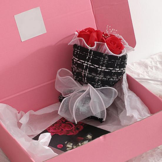 Мини-букет искусственных роз Ручная работа Декорация из искусственных цветов Романтический Подарок на День святого Валентина, День рождения для Мамы, Жены, Девушки