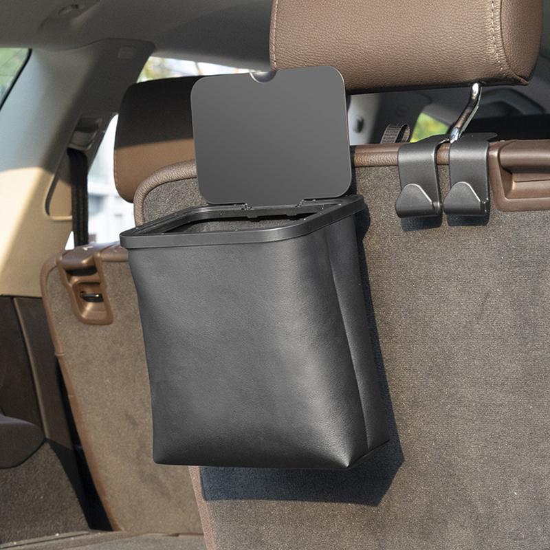 Car Trash Can Bin Car Accessories Organizer Garbage Cars Storage Pockets For Trash Can Closeable Waterproof Outer Skin